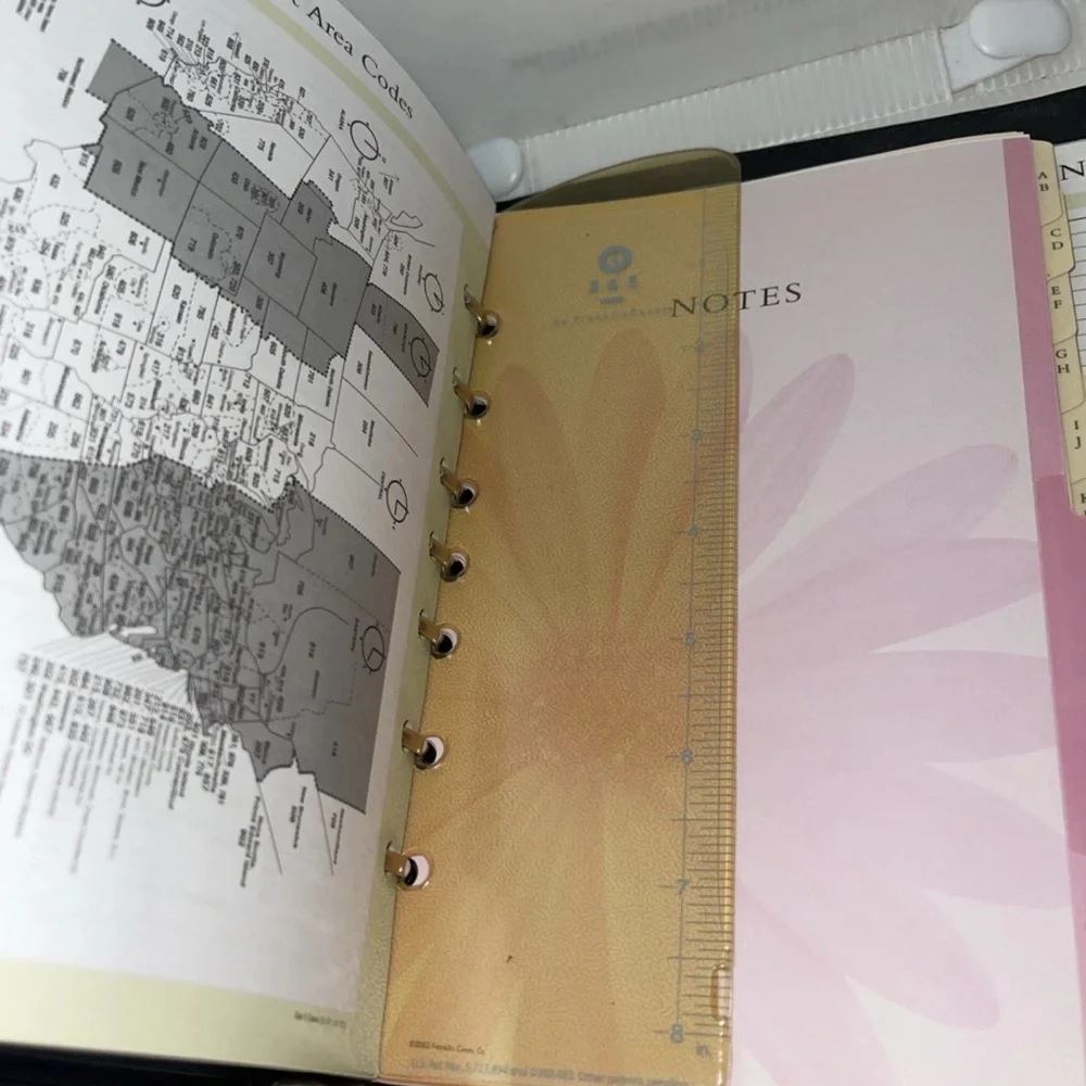 Vintage 2002 Franklin Covey 365 Organizer Planner 7 Ring Binder 10 X 7.5” Black